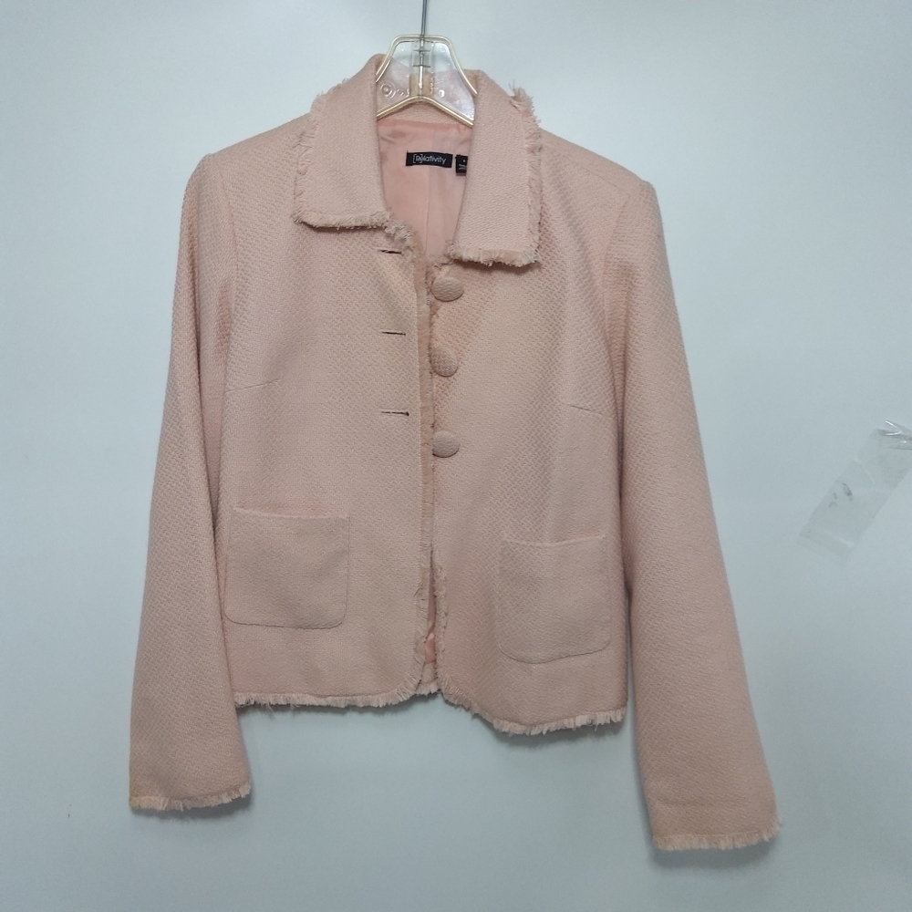 RELATIVITY CAREER RAW EDGE jacket size small